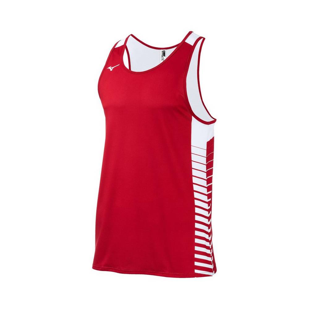 Panske Tank Top Mizuno Team Červené Vypredaj XMGD71945